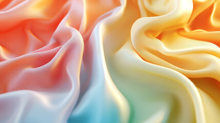 Obraz premium Realistic fabric swatch and color sample vector mockup. Textile texture material with pantone piece template for presentation on 3d card. Isolated fiber printout illustration for moodboard collection