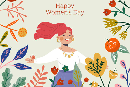 Happy Women's Day Postcard