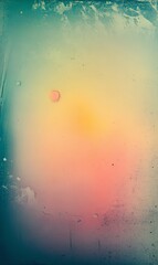 Obraz premium Dreamy sunset view through frosted window with blurred bokeh