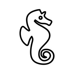 Sea Horse Vector Icon