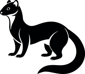 Weasel Silhouette Vector weasel Illustration