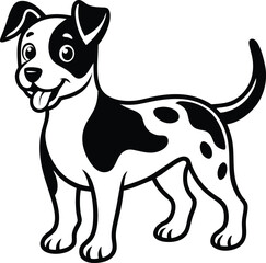  Coloring pages animals cute Dog line art illustration