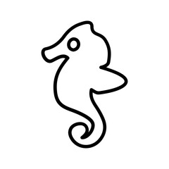 Sea Horse Vector Icon