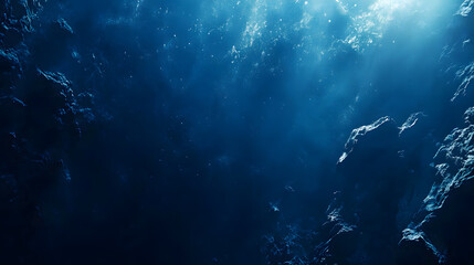 Fototapeta premium Clouds swirling in dark blue tones, evoking a mysterious night sky.