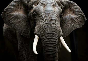Fototapeta premium The Weight of Wisdom: Elephant Tusks