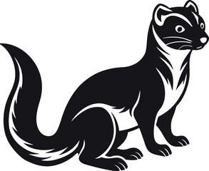 Weasel Silhouette Vector weasel Illustration