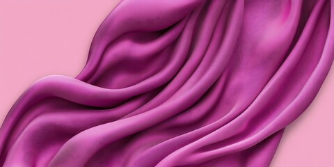 Obraz premium Pink silk fabric drapes softly against pink background. Ideal for fashion, beauty, or textile design