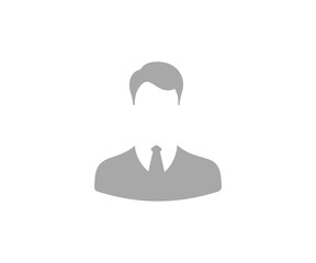 User icon of in business suit. User icon. Professional company person or worker symbol. Anonymous profile sign vector design and illustration.
