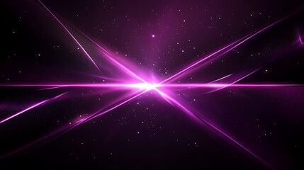 Obraz premium Purple light rays crossing, dark background, cosmic texture, website design