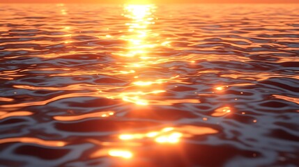 A peaceful sea at dawn, the soft ripples catching the first light of day.