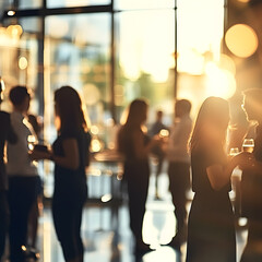 business group crowded social gathering networking event network diverse people mingling conversing talking corporate commercial sociable social businessman party