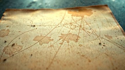 A piece of paper with a few stains on it