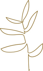 Botanical Art with Gold and Black Contrast