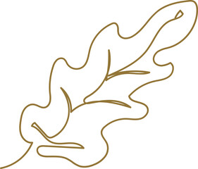 Modern Leaf Illustration with Organic Elements