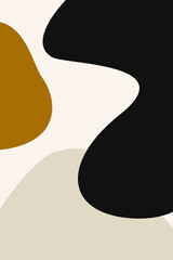 Modern abstract minimalist hand painted illustration for wall art decoration, cover, postcard or brochure design. 