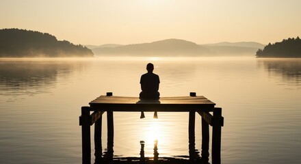 silhouette of a person sitting on a bench