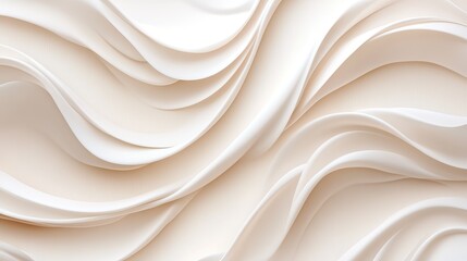 Abstract white line art patterns on textured beige surface with ample copy space for design or lettering. Generative AI