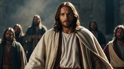 Naklejka premium Ascension Day. Jesus 