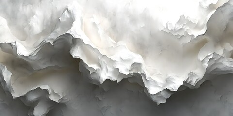 Naklejka premium White abstract texture, flowing forms, gray background, design element
