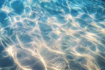 An image of a beautiful marine background with dynamic ocean waves in shades of blue. Used for textures, wallpapers, or design elements. A realistic water effect. AI-generated