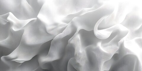 White fabric, soft folds, light texture, studio shot, background design