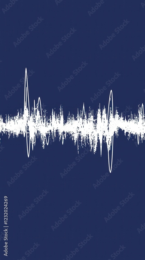 Poster abstract sound waveform audio frequency visualization graphic design element