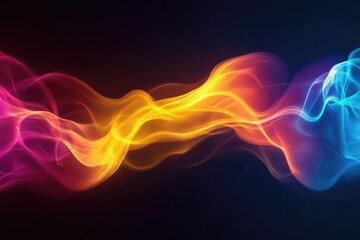 Colored Smoke on Black Background
