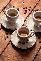 Caffè espresso napoletano, classico caffè cremoso italiano 