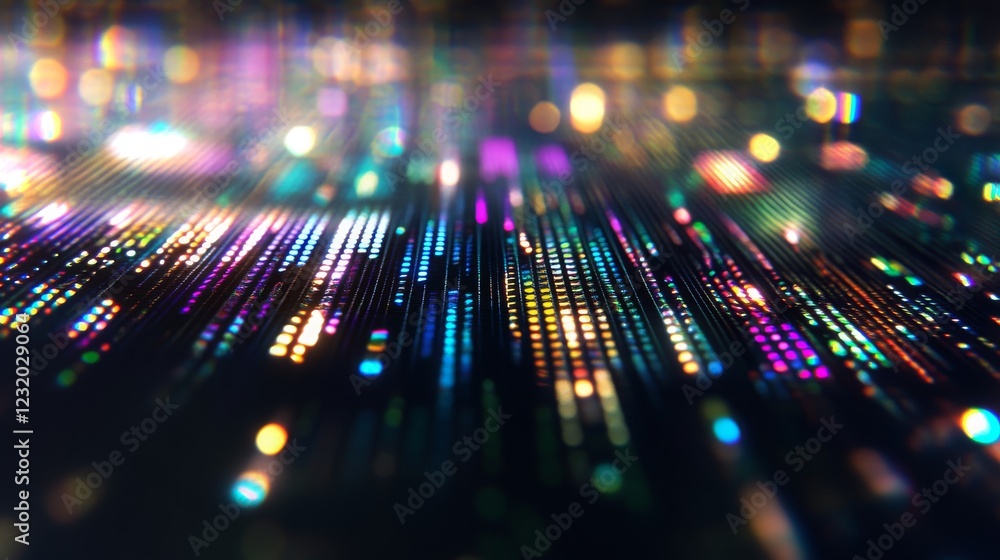Poster colorful digital patterns create mesmerizing visuals in vibrant 4k resolution footage
