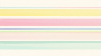 Fototapeta premium Pastel Stripe Patterns, Horizontal lines of varying thickness in soft hues, ideal for backgrounds and graphic designs.