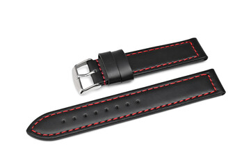 Leather watch strap