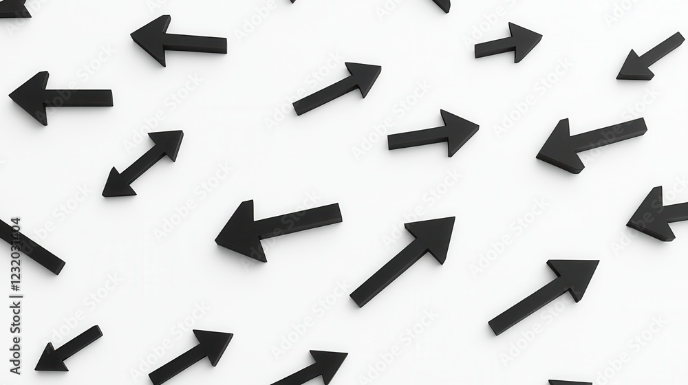 Poster minimalist directional arrows, sleek design, versatile usage, perfect for navigation, user interface