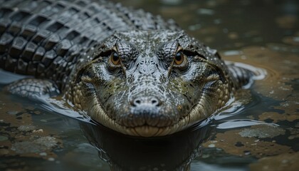 Fototapeta premium alligator in the water
