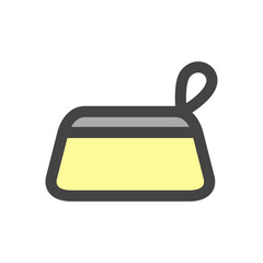 カラー学校道具関連の単品アイコン　筆箱