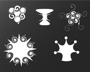 abstraction, ornament, set of elements for decoration