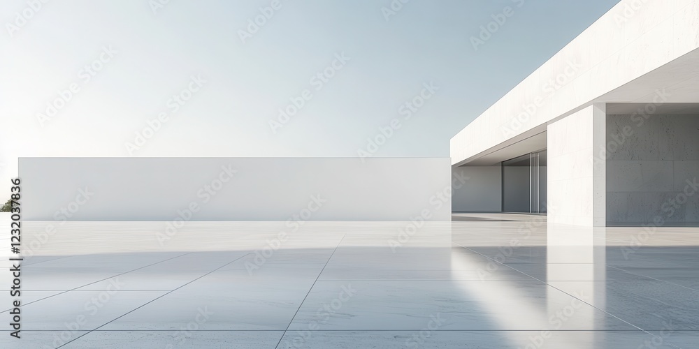 Aufkleber a minimalist architectural design showcasing clean lines and open spaces.