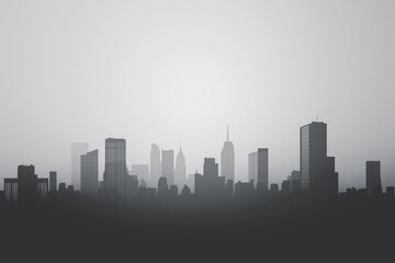illustration of city silhouette with buildings