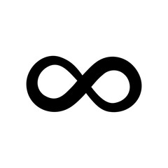 infinity symbol isolated on white