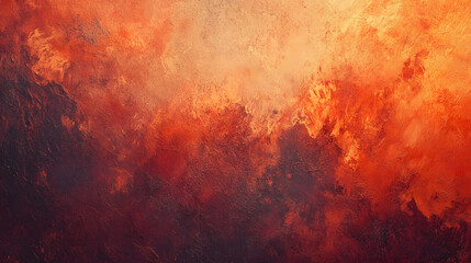 Fototapeta premium Fiery textures blending warm tones of red and orange in a dynamic pattern.