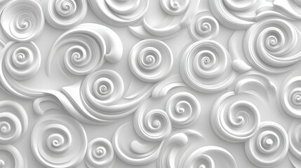 Elegant White Swirl Pattern Background