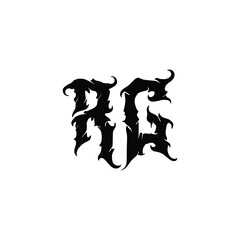 RG monogram logo design letter text name symbol monochrome logotype alphabet character simple logo