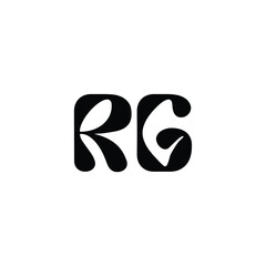 RG monogram logo design letter text name symbol monochrome logotype alphabet character simple logo