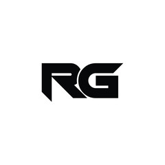 RG monogram logo design letter text name symbol monochrome logotype alphabet character simple logo