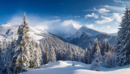 ski resort in the mountains