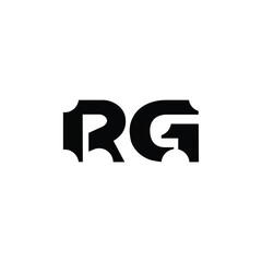 RG monogram logo design letter text name symbol monochrome logotype alphabet character simple logo