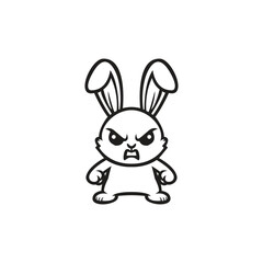 Rabbit head mascot template