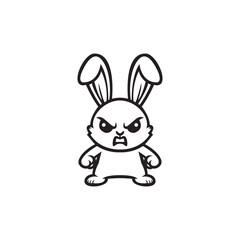 Rabbit head mascot template