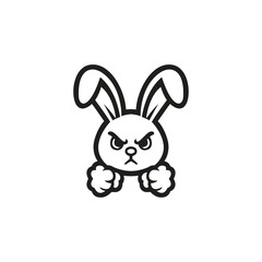 Rabbit head mascot template