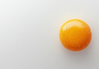 Single egg yolk isolated on white background.