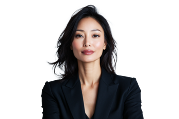 Professional portrait of a confident businesswoman studio setting fashion photography clean background close-up view empowerment concept